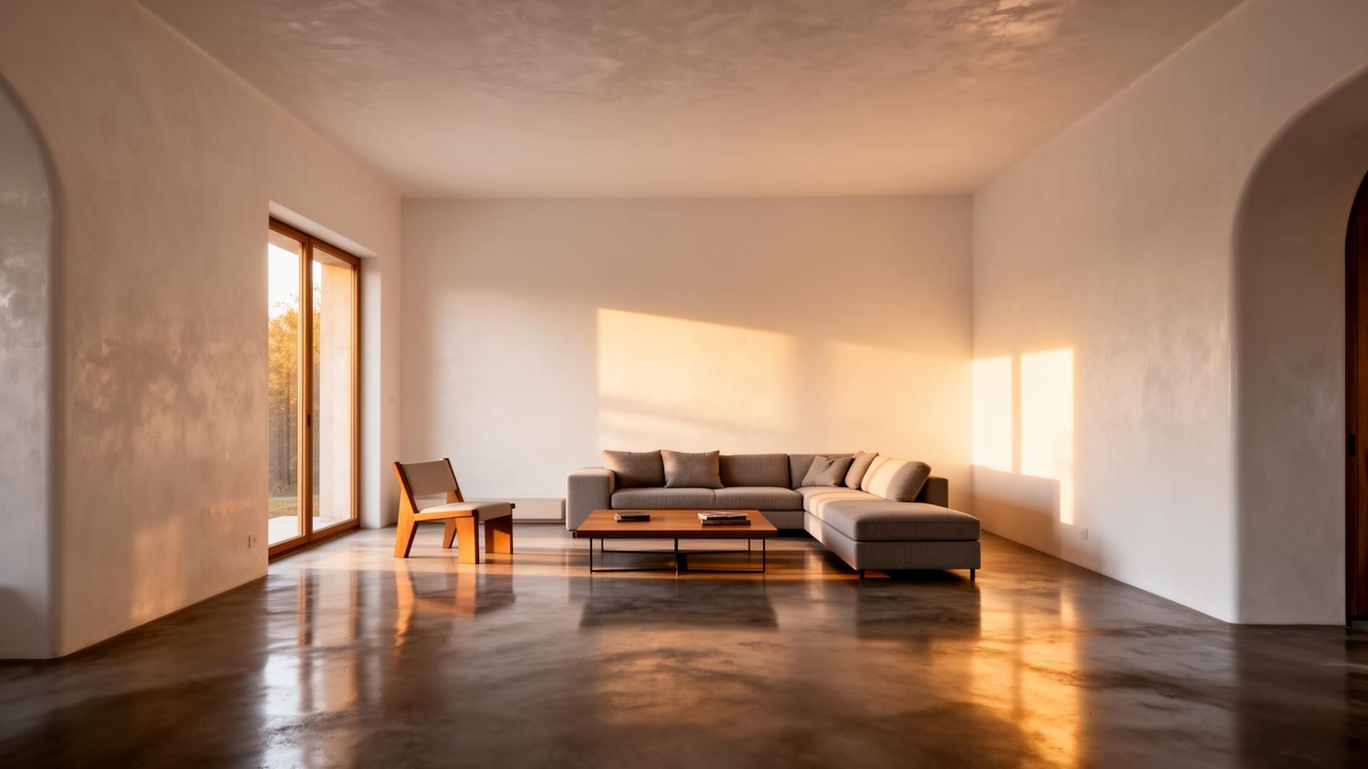 Intérieur fini avec plafonnage soigné par RM Renovation